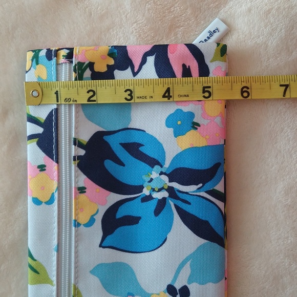 NEW Vera Bradley Marian Floral Lighten Up Pencil Pouch 2 Sided 2 Zippered Pocket - Picture 5 of 8